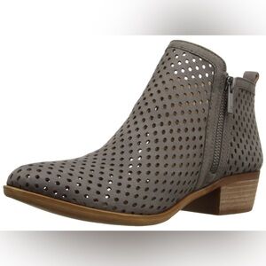 Lucky Brand Distressed Perforated Ankle Booties. Great Condition. Size 8